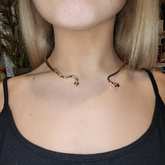 NWT Dolls Kill Sexy , Bad Ass 2 Headed Snake Necklace , - Picture 8 of 9